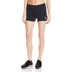 Mizuno Womens Volleyball Shorts Size XL Black Stretch Pull On Activewear NWT
